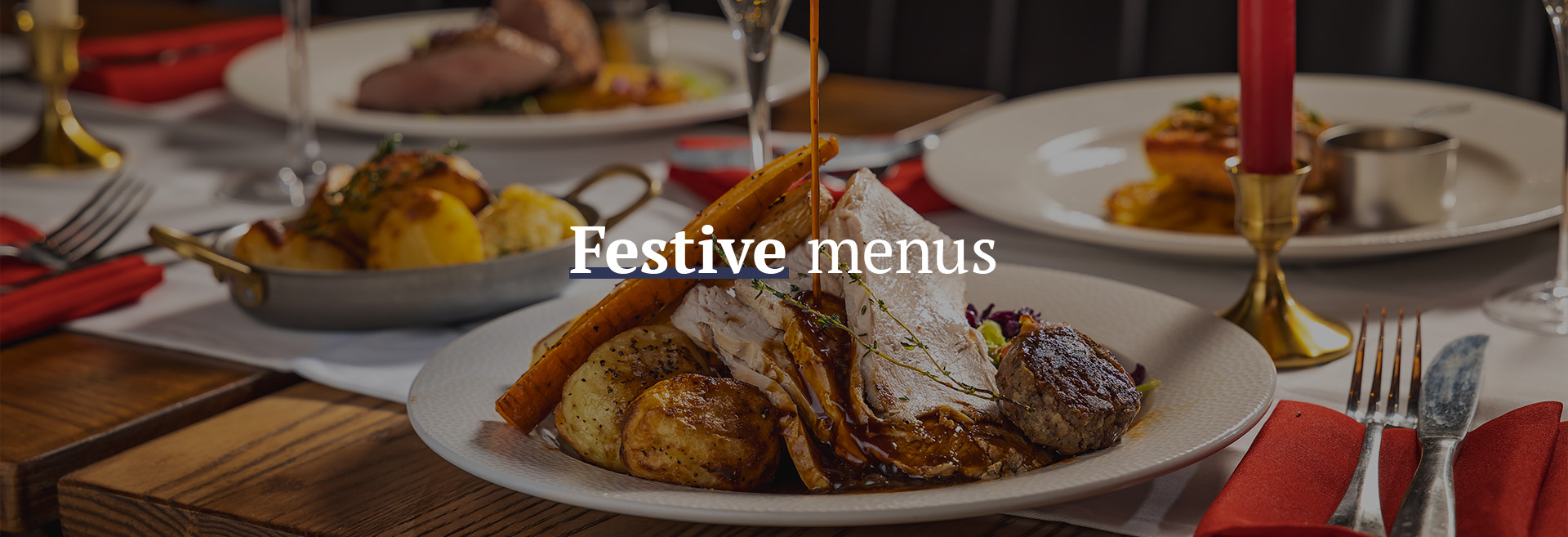 Christmas menu at The Falcon
